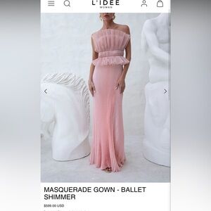 Lidee Pleated MASQUERADE Gown